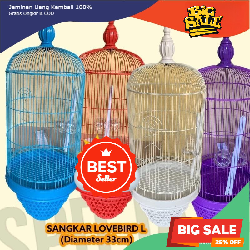 SANGKAR LOVEBIRD PANDA /CC - KANDANG BURUNG LOVEBIRD PANDA - sangkar kenari - kandang kapsul