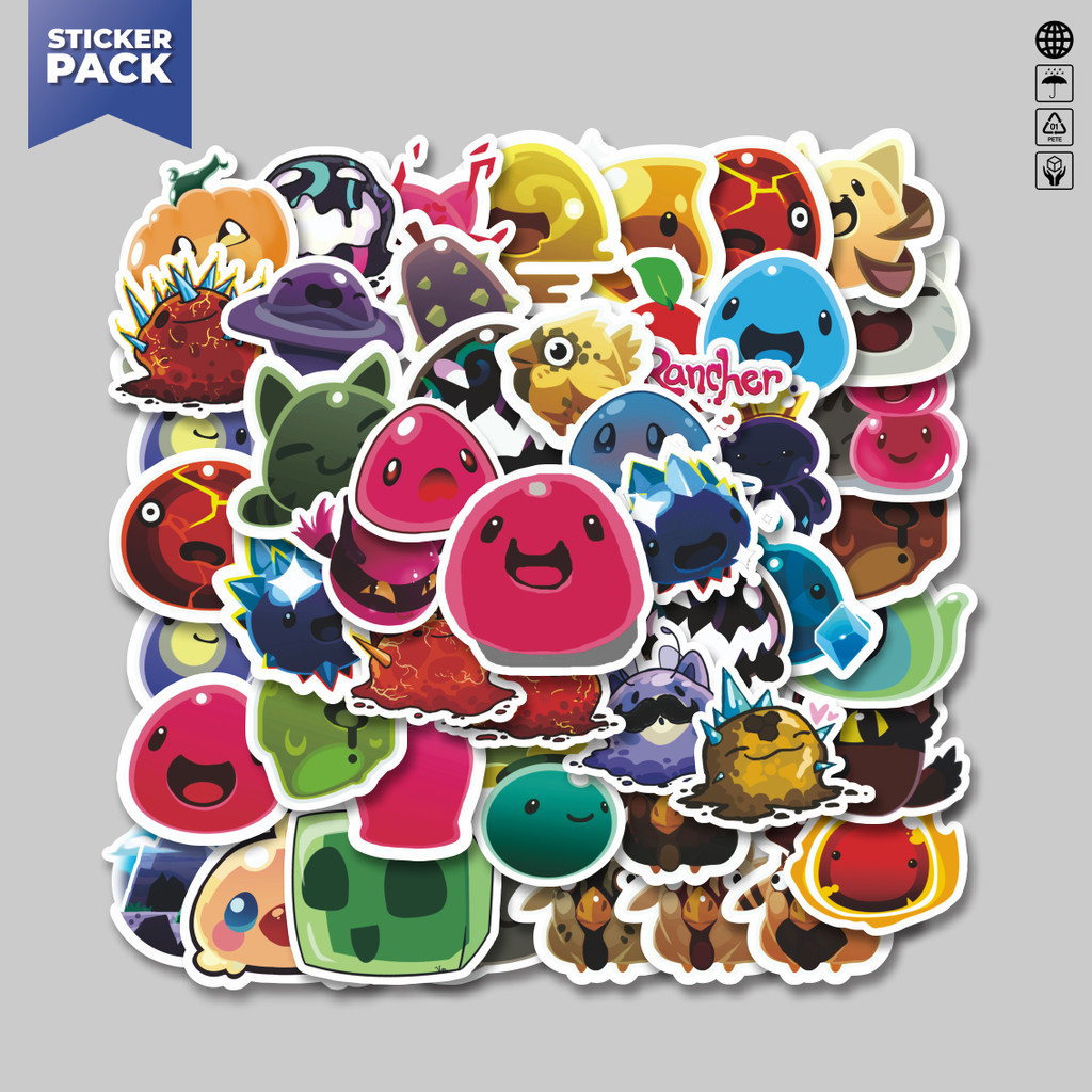 

[100PCS]Stiker Pack Stiker Game Series Slime Rencher Character Mix Aesthetic Vinyl Anti Air Dekorasi Sticker Laptop Buku Journal Koper Helm Casing HP Gitar Helm Skateboard