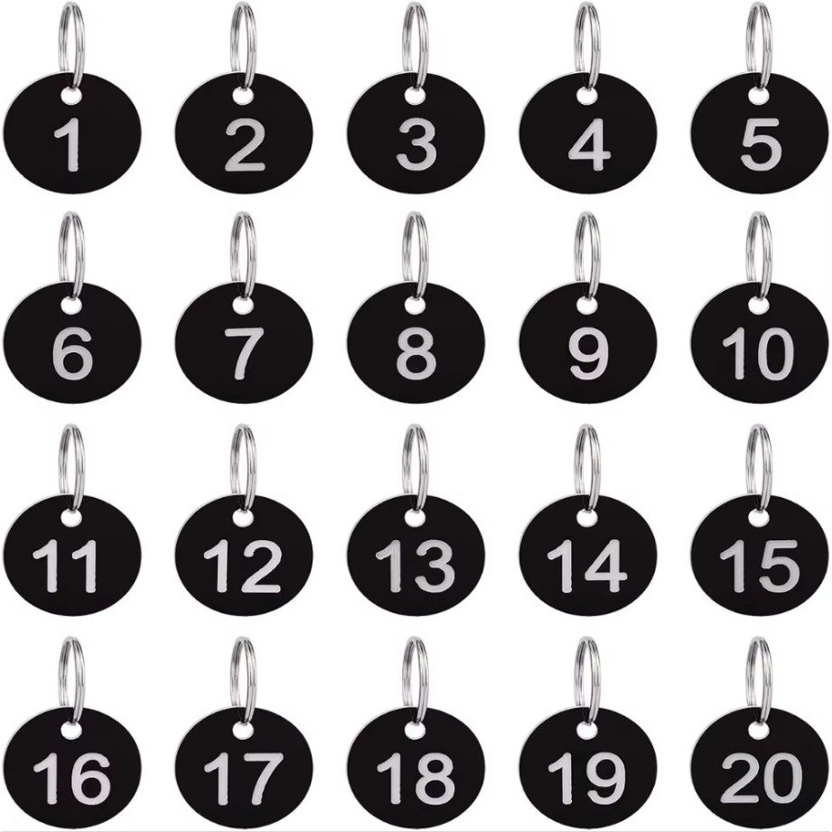 

Aluminium Number Plate Number Tags Key Hand Circle Queue Number Plate