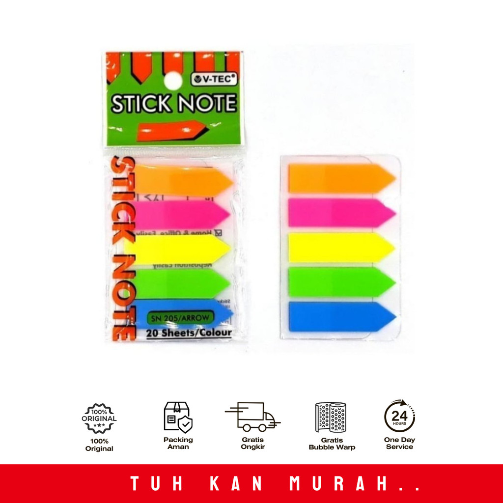 

STICKY NOTES V-TEC SN 205A ARROW