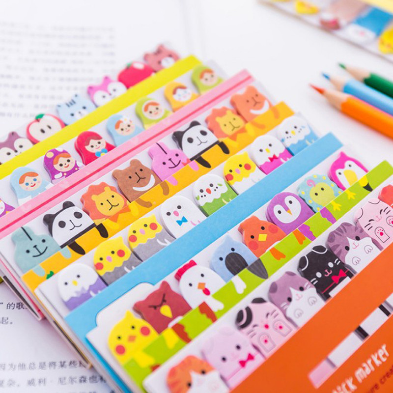 

11pcs Kawaii Stickers Cartoon Sticky Notes Memo Sticky Notes Bookmark Stickers Office Decoration Book Mark Classification