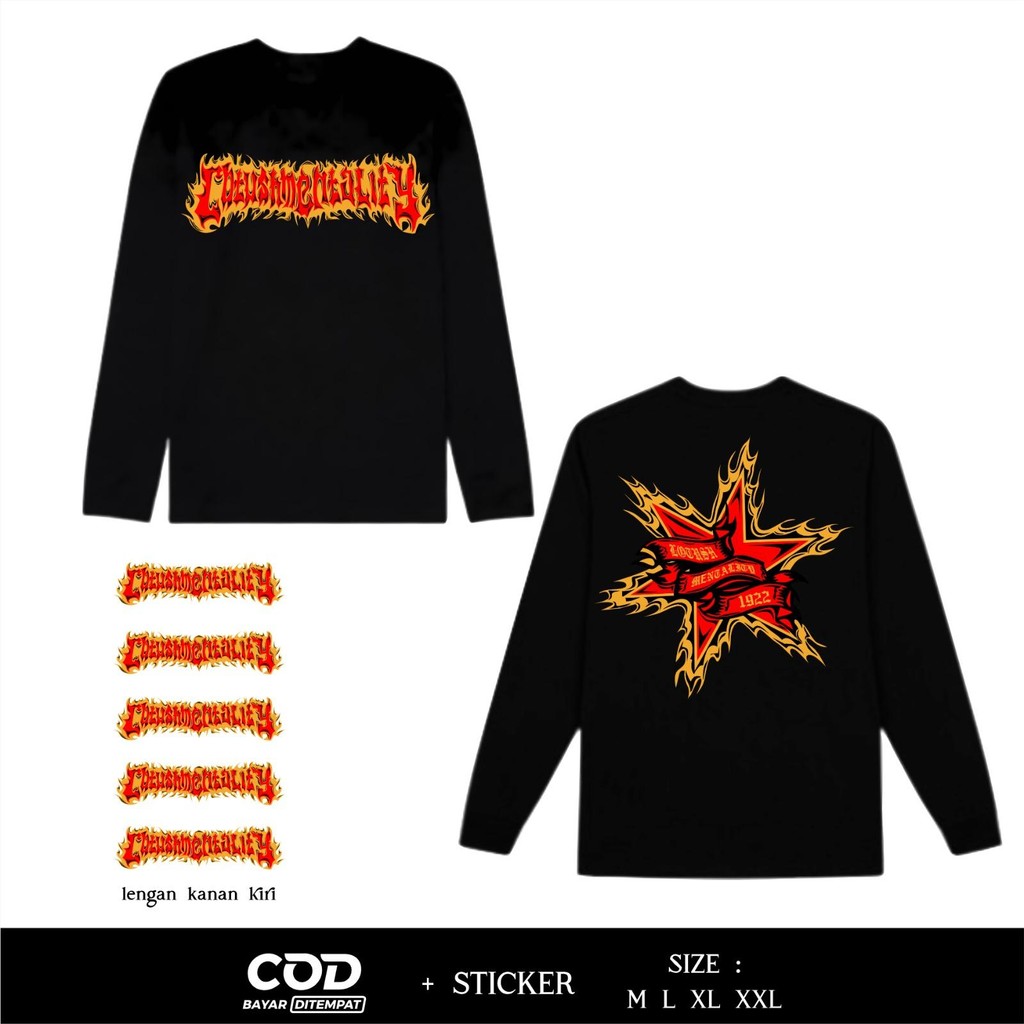 KAOS LENGAN PANJANG PSHT SH LOTUSH MENTALITY -  T-SHIRT LONGSLEEVE PSHT - KAOS LENGAN TANGAN PANJANG