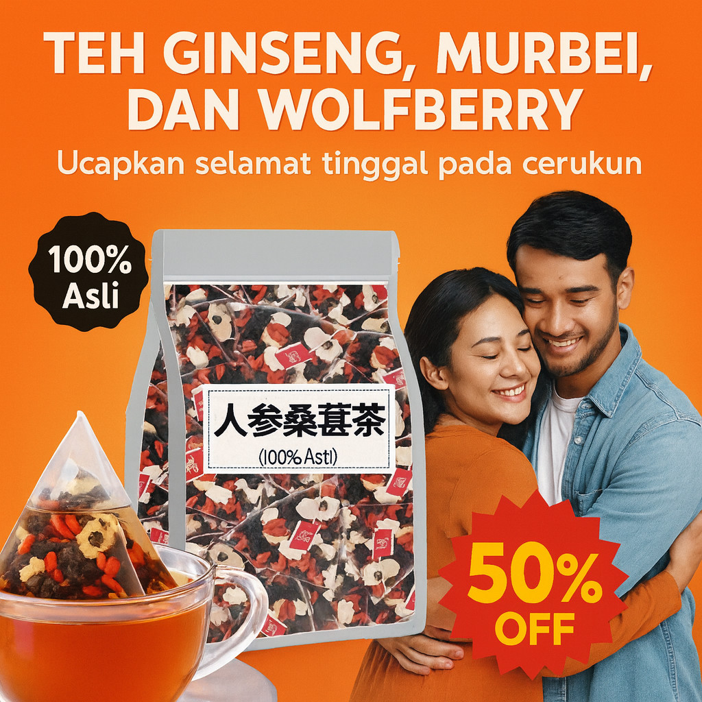 

⚡️COD+Pengiriman 24 Jam⚡️【Vitalitas Yang Melonjak】Teh Herbal Ginseng Goji Berry / Teh Kesehatan Dengan Mulberry/Begadang Teh Memperbaiki Warna Kulit/Teh Celup Sehat