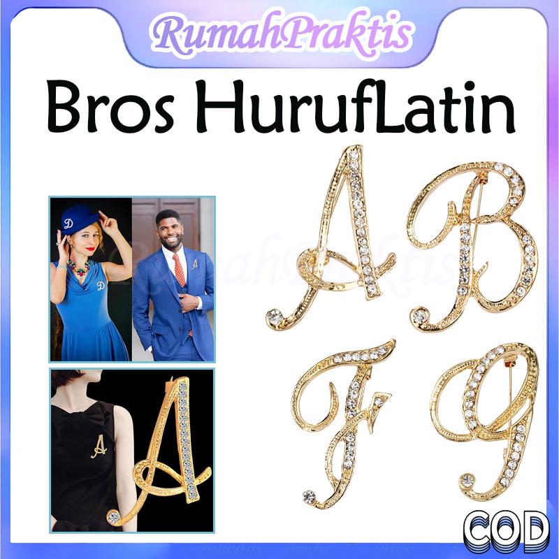 huruf latin bros /bros sutra huruf /bros mode huruf warna gold/ bros abjad /