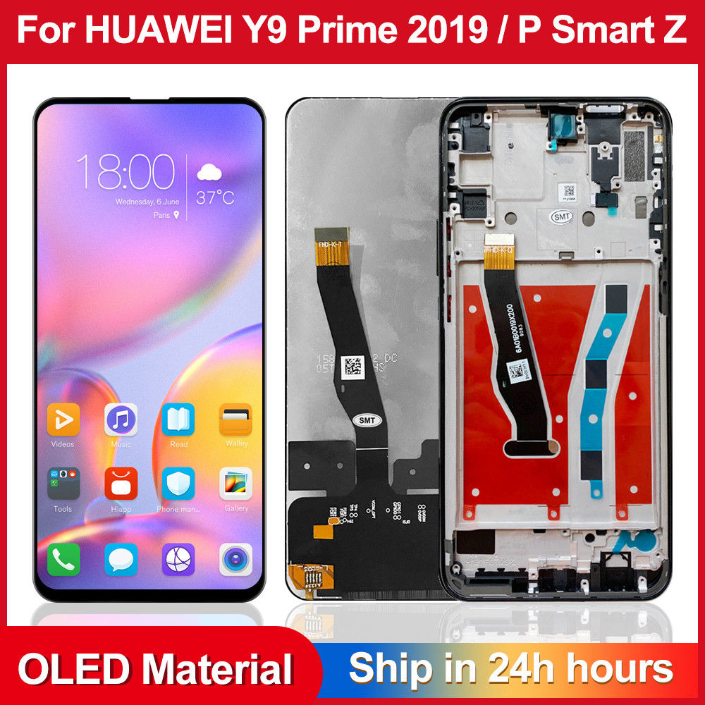 AMOLED For Huawei Y9 Prime 2019 STK-L21 L22 LX3 Display Tou Screen Digitizer Assembly For Huawei P S