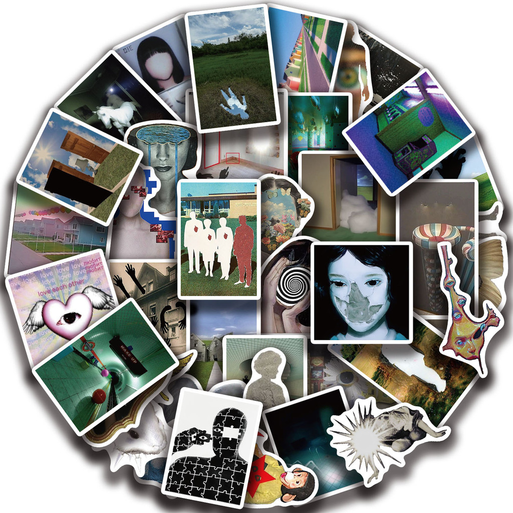 

50PCS Creative Dream Nuclear Aesthetic Art Sticker DIY Decoration Waterproof Skateboard Notebook Graffiti Stickers Toy