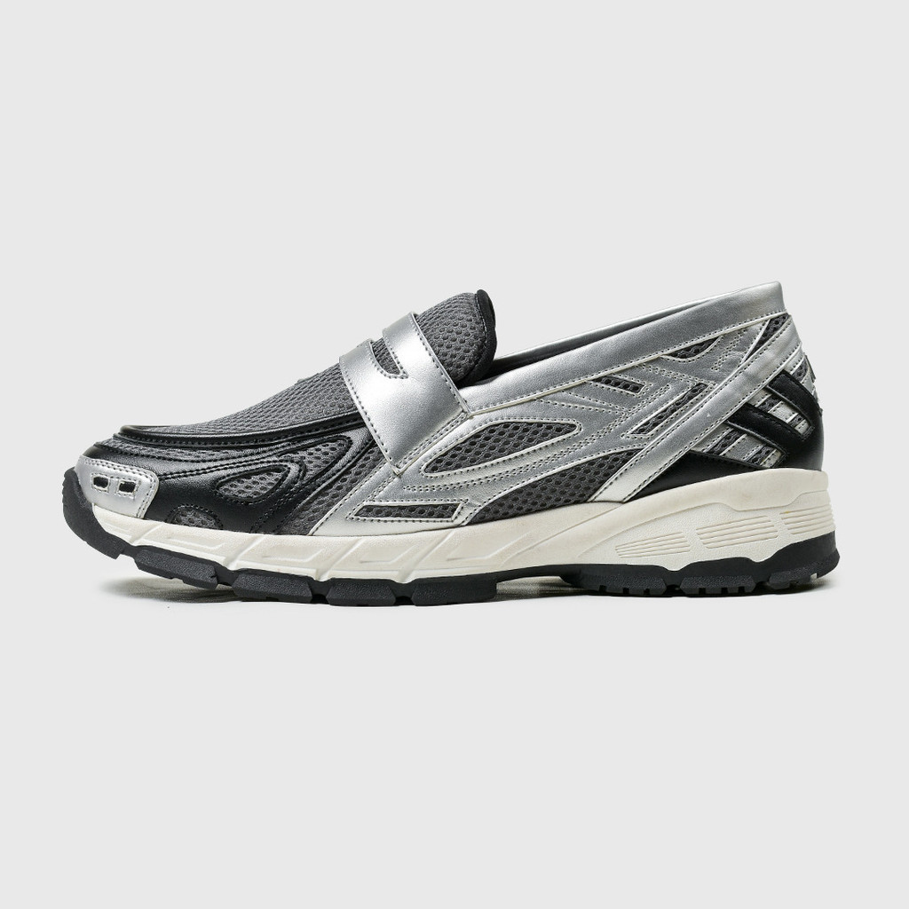 ARF Sepatu Slip On Casual Sneakers Pria VELOCITY SILVER BLACK Loafer Formal Kasual Shoes