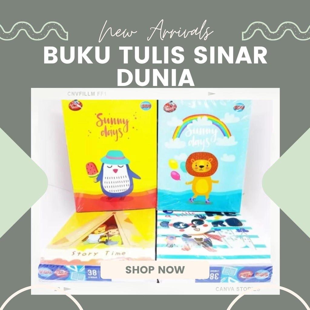 

Buku Tulis Sinar Dunia SIDU 38 Lembar Isi 10 Buku Karakter Lucu