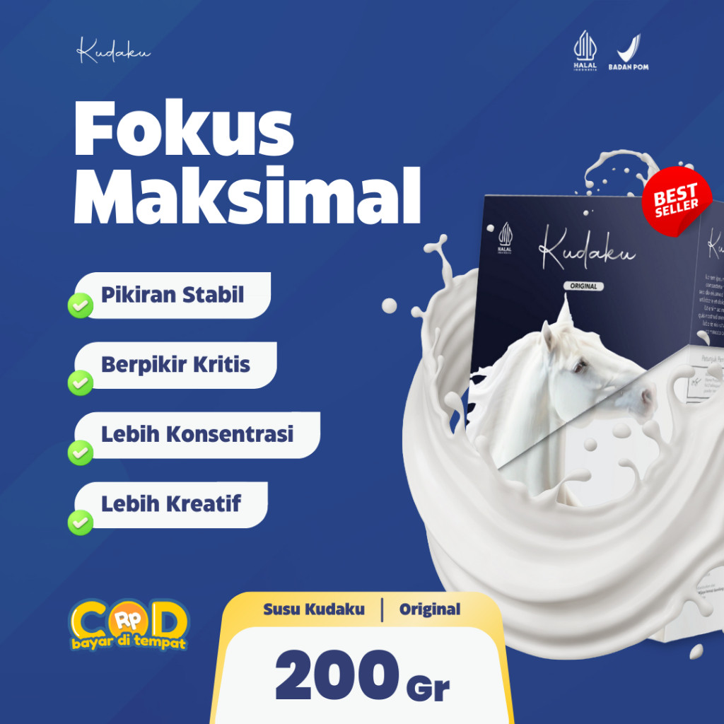 

KUDAKU Susu Kuda vitamin anti ngantuk pekerja kantoran obat konsentrasi ujian energi berkendara fokus pelajar