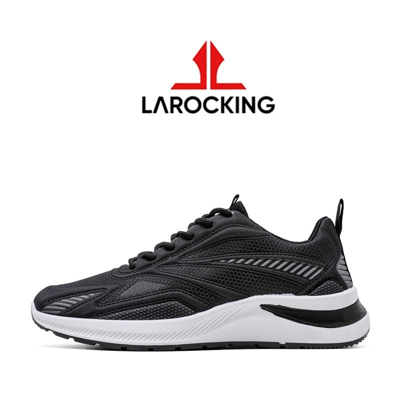 Larocking - Vega Hitam Abu | Sepatu Sneakers Running Gym Shoes