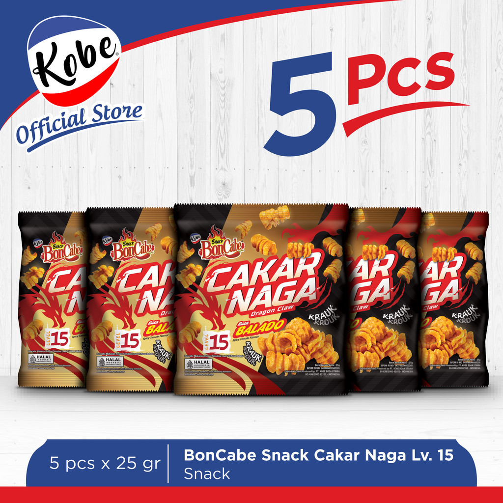 

Kobe Snack Boncabe Cakar Naga Level 15 25gr x 5pcs