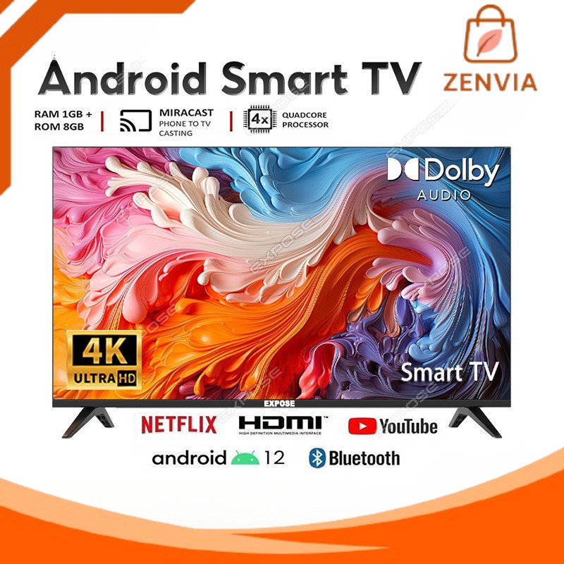 TERLARIS  Smart TV 32 Inch Android TV 32/43/50 Inch 4K With Netflix/Youtube/Google/WIFI 5 Tahun Gara