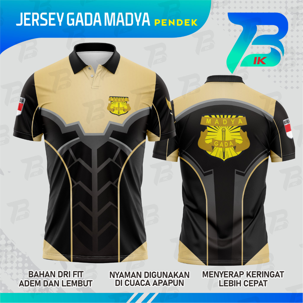 JERSEY WANGKI GADA MADYA LENGAN PENDEK/KAOS KERAH GADA MADYA FULLPRINTING/JERSEY GADA MADYA DRYFIT