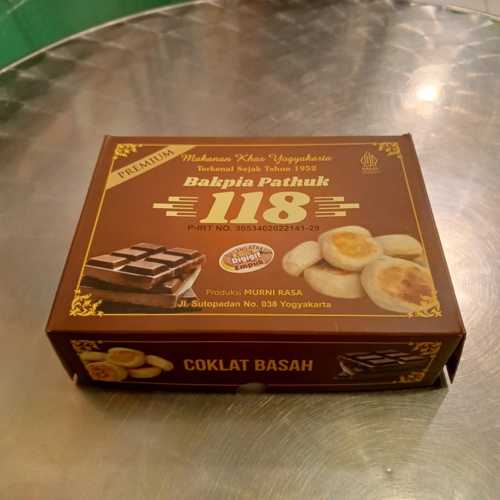 

Bakpia Pathuk 118 Coklat Basah Free Vakum - Bakpia Basah Isi 16 Khas Jogja