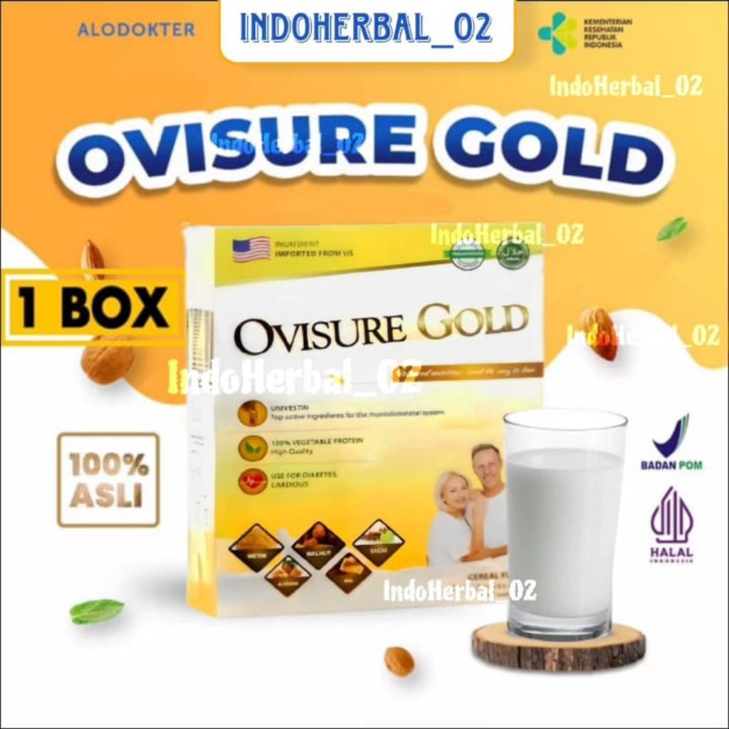 

￼Ovisure Gold Milk Original Susu Kesehatan Ovisure Gold Mencegah Pengeroposan Tulang (KEMASAN TERBARU)