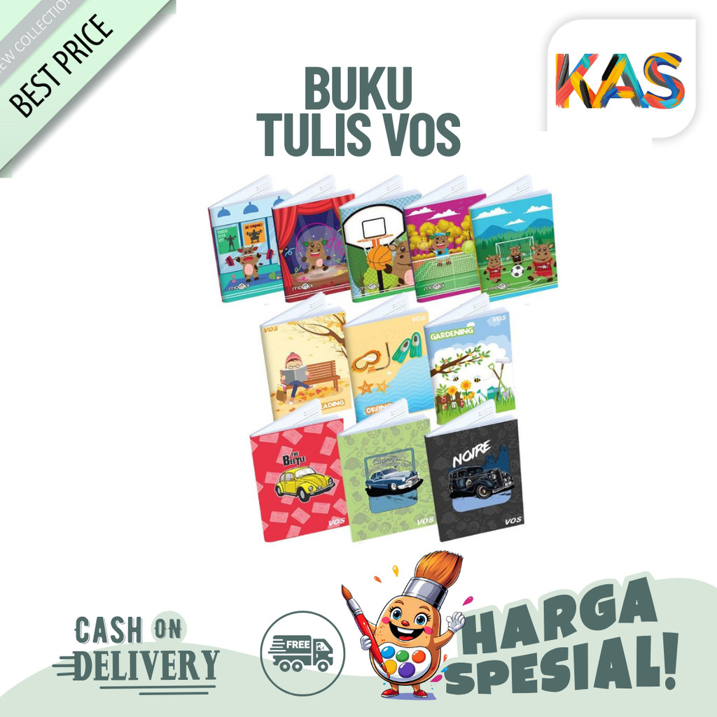 

OBRAL Buku Tulis VOS 58 Lembar Ukuran Kwarto Cover Random - pack (10 buku)