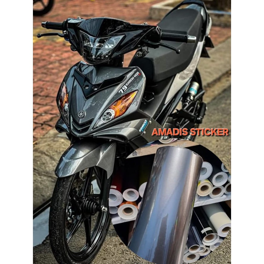 PROMO SKOTLET STIKER MOTOR GREY METALLIC CANDY SCOTLITE LIGHT GREY METALIK CANDY SKOTLET ABU GREY CA