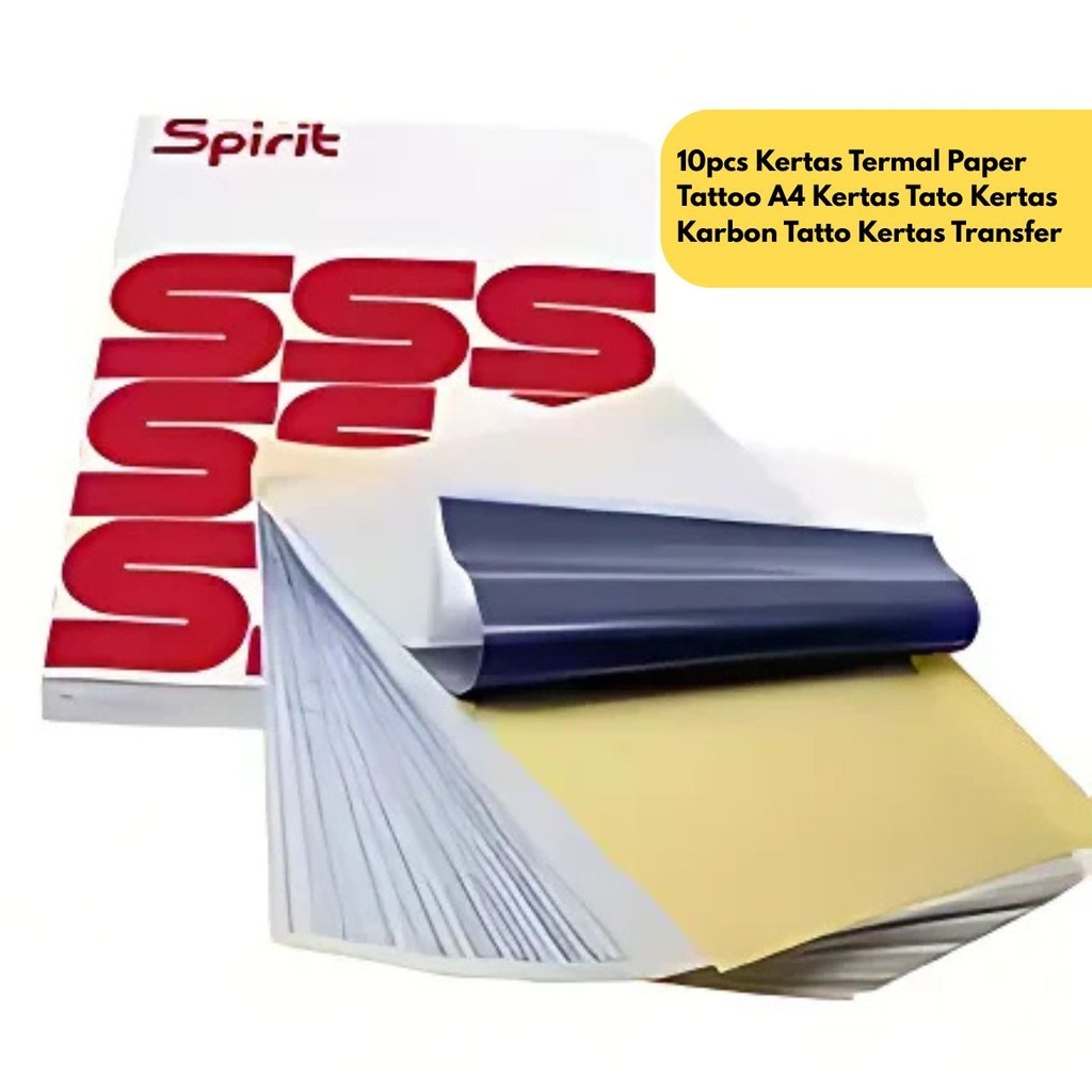 

10pcs Kertas Termal Kertas Tracing Kertas Tatto Kertas Tato Tatto A4 Karbon Thermal Transfer BR184 Paper Tattoo Carbon