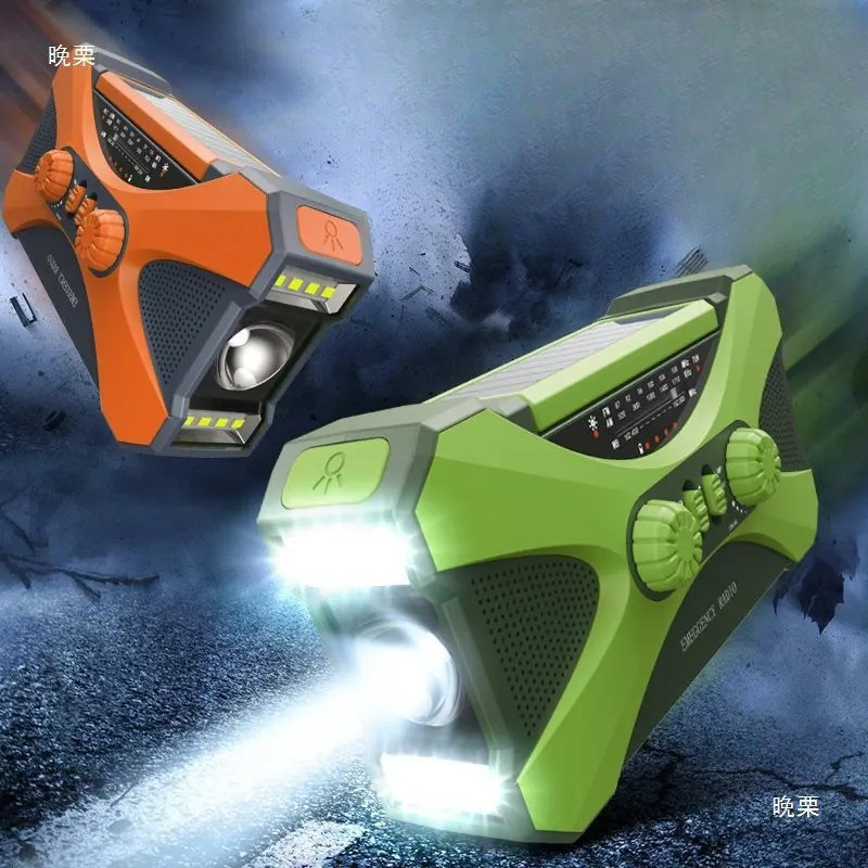 Portable Hand Generator, Ignition Lighting Rechargeable Solar Multifunctional Emergency Outdoor Gene