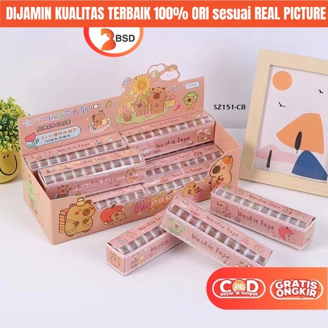 

BSD Mainan Sticker Tape Selotip Roll Kuromi Capybara DIY Kreatifitas Anak Perempuan 4 5 6 7 Thn