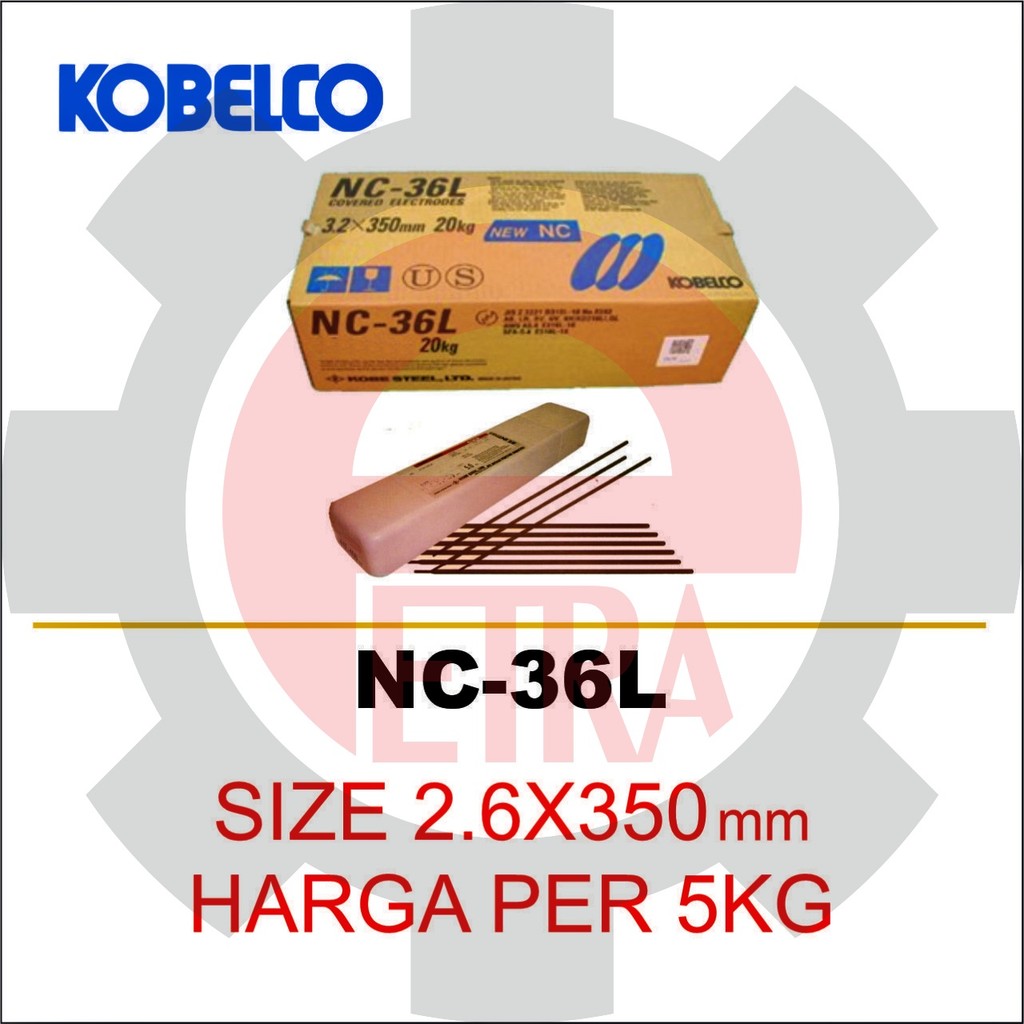 KAWAT LAS KOBELCO NC-36L Stainless 316 PREMIARC NC 36L 2.6MM 5KG