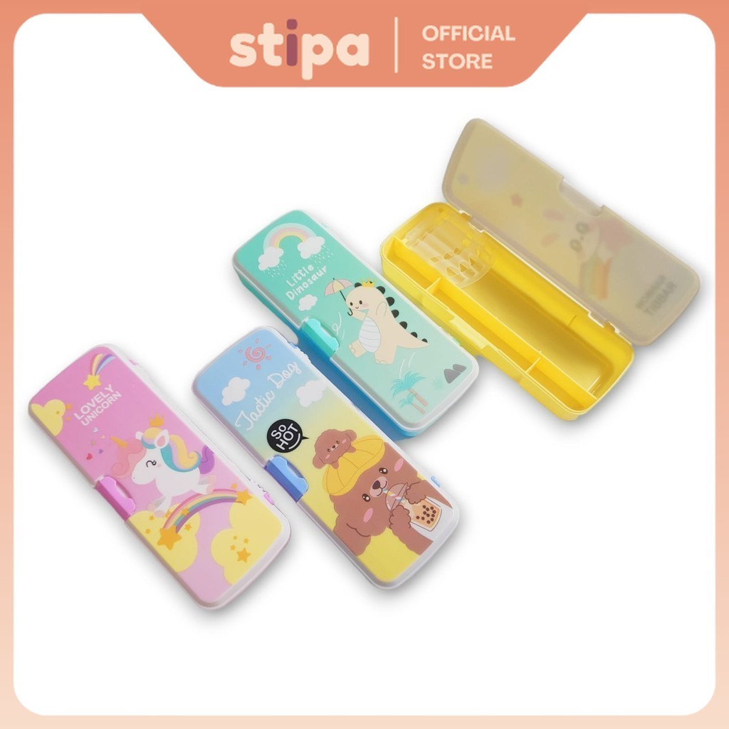 

STIPA Kotak Pensil Karakter Fancy Pencil Case Cute Character ATK Sekolah Kantor