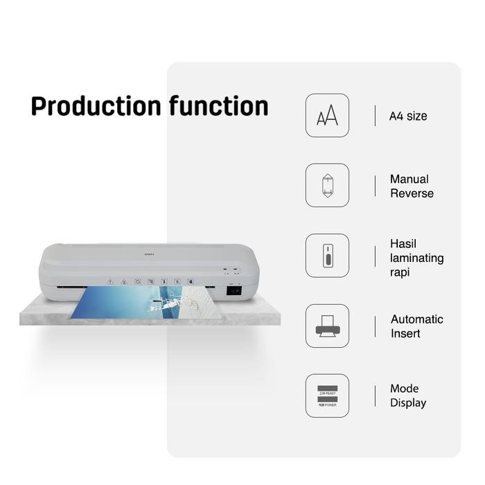 

Deli Laminator Mesin Laminating A4 F4 70-100 MIC Laminasi Hot/Panas Dokumen Cepat Praktis E2132