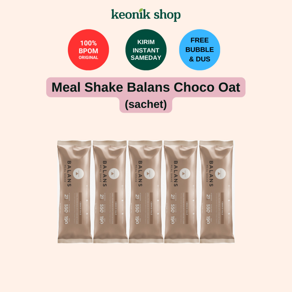 

Keonik Shop | BALANS MEAL SHAKE TRIAL UYU SACHET | Choco Banana Granoberry Melon Chia Latte | Susu Protein & Tinggi Kalsium Rendah Kalori | Pengganti Sarapan
