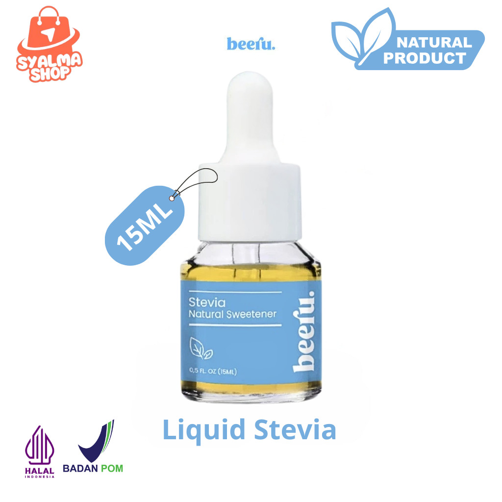 

Beeru Stevia Liquid Natural Sweetener Pemanis Alami Cair Pengganti Gula15mL