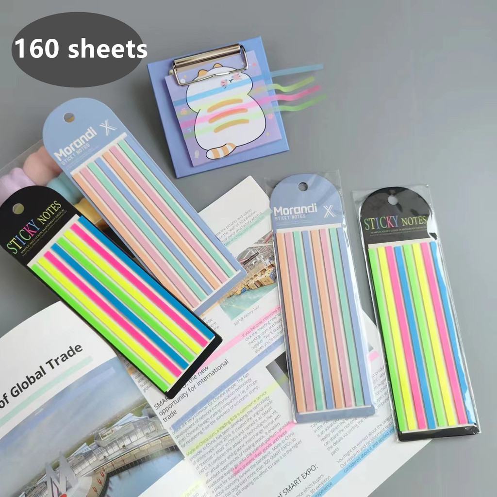 

160Sheets Markers Index Tabs Bookmark Transparent Sticky Classify Files For Book Waterproof Notes Strip Student Flags