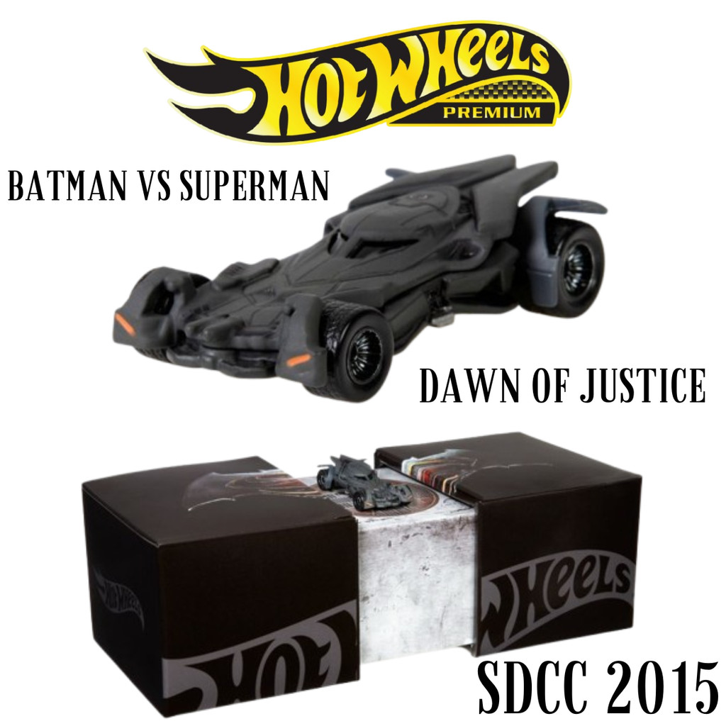 Hot Wheels Premium SDCC Batmobile Batman Vs Superman 2015 Collector Edition