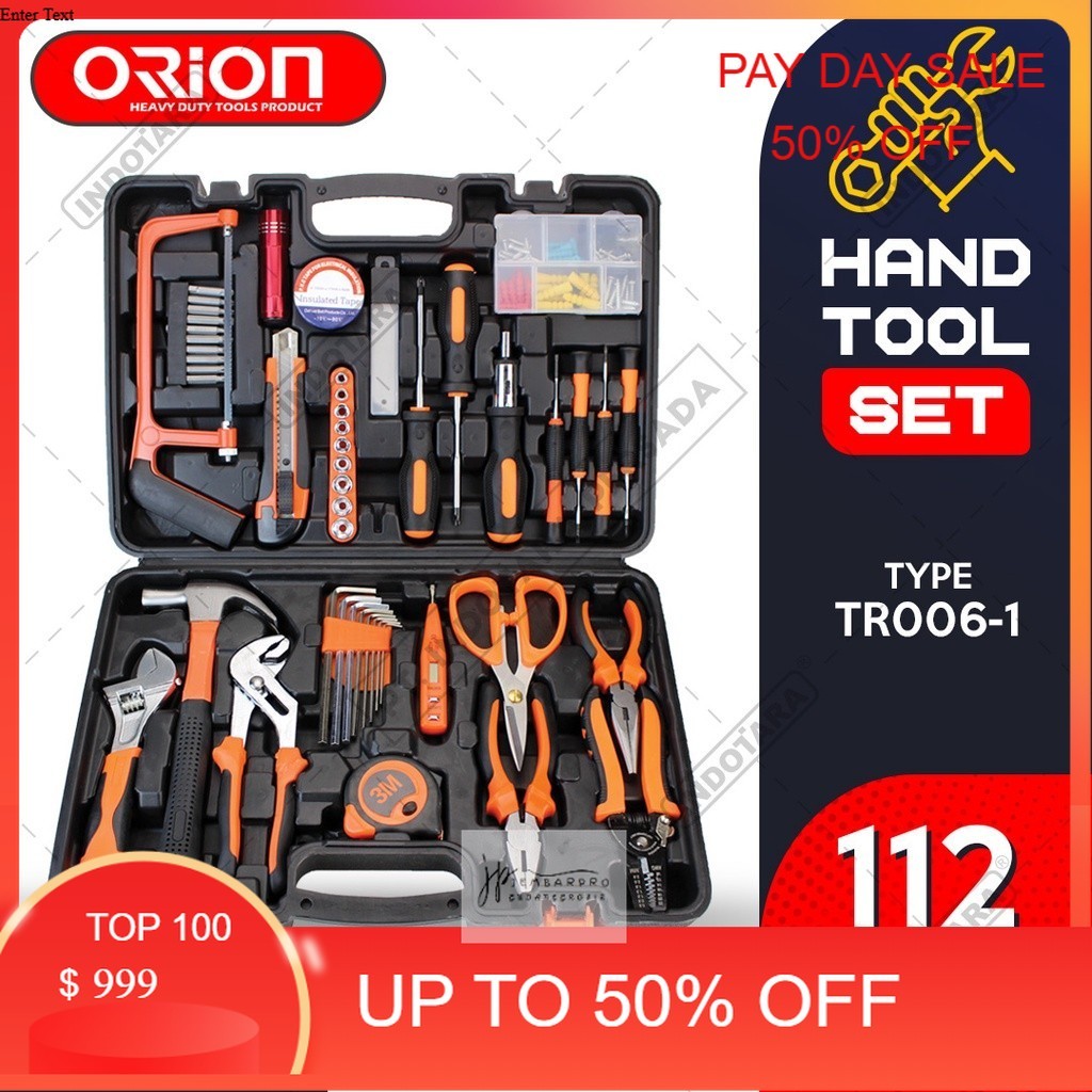 Hand Toolset  Tool Kit Set  Toolkit Toolbox Orion - TR006-1