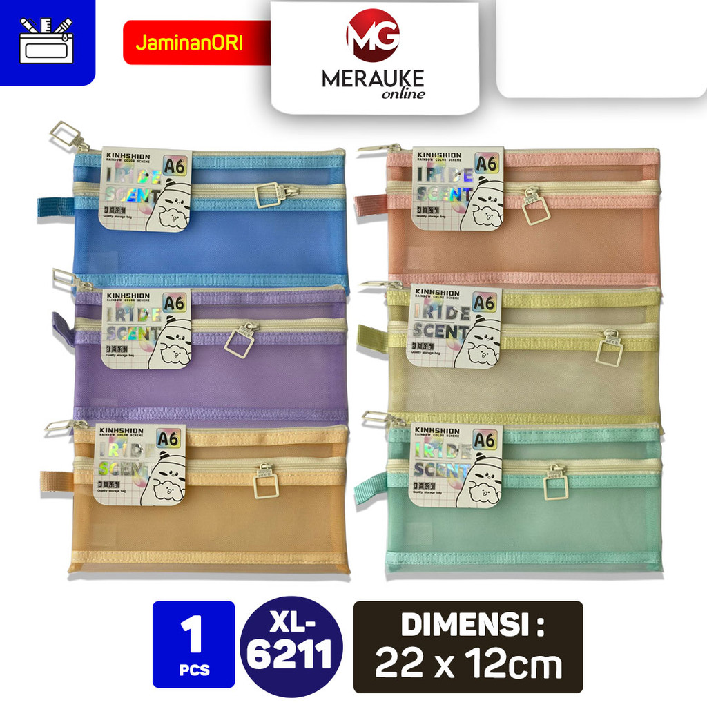 

KINHSHION Tempat Pensil Jaring Pencil Case Jala IRIDE SCENT A6 XL 6221
