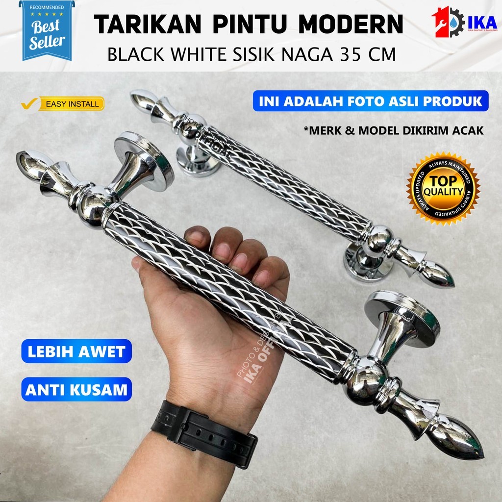 HANDLE PINTU CLASSIC PANJANG 35 CM HITAM / Gagang pintu sisik Naga / Tarikan pintu rumah terbaru / P