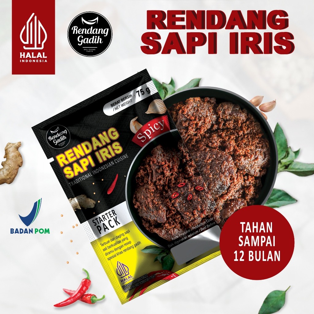 

New Rendang Gadih - STARTER PACK Rendang Sapi Iris 75 gPremium