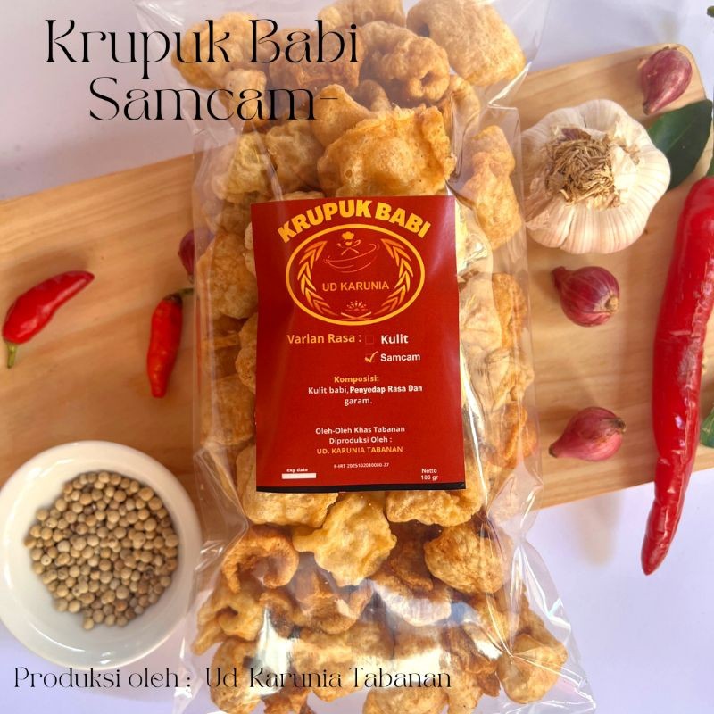 

New KERUPUK BABI SEMI SAMCAM | Tanpa Bahan Pengawet 200 grPremium