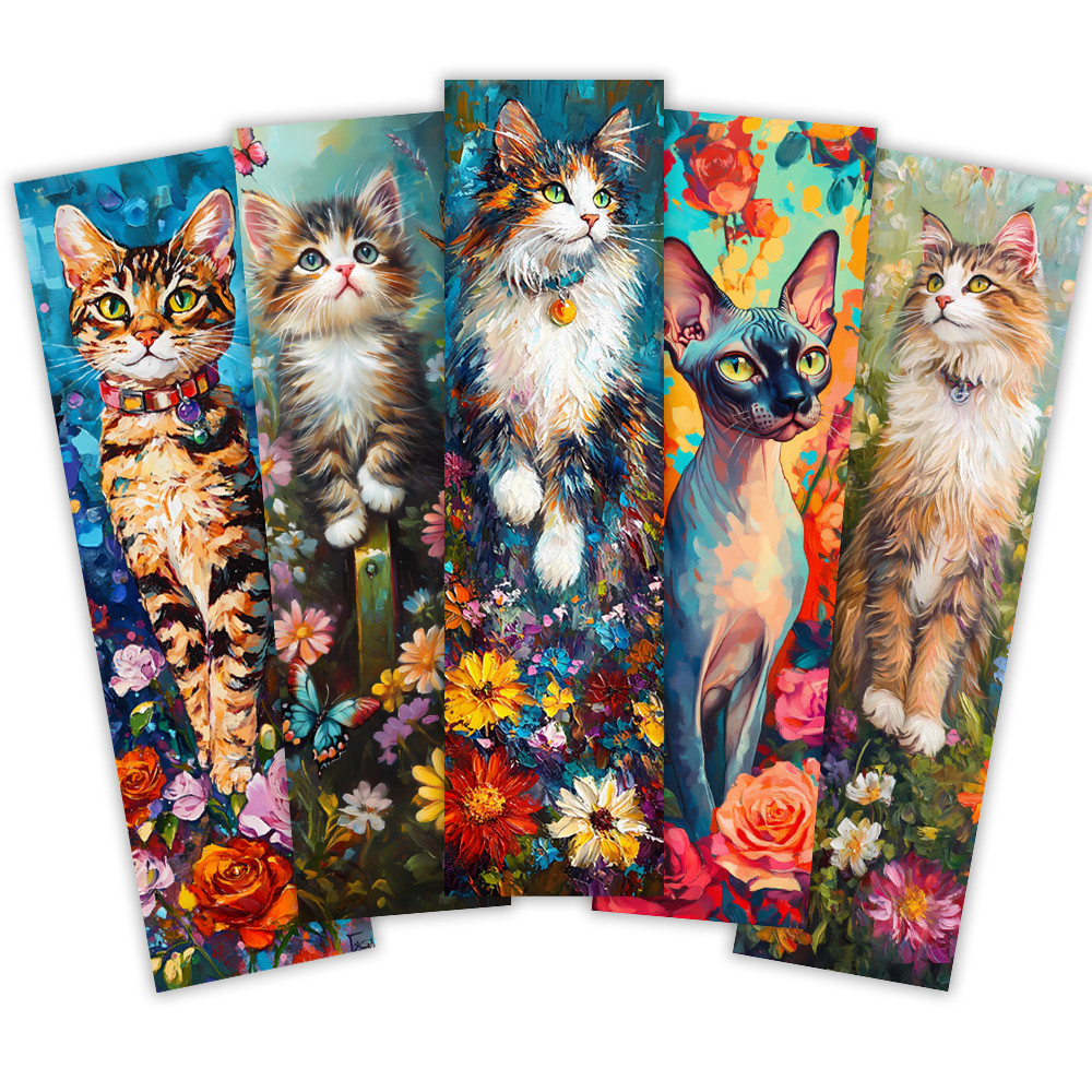 

32pcs, Flower Cat Collection Bookmark, Back to School Season, Christmas, Suitable for Teachers, Readers, Birthday Gifts.