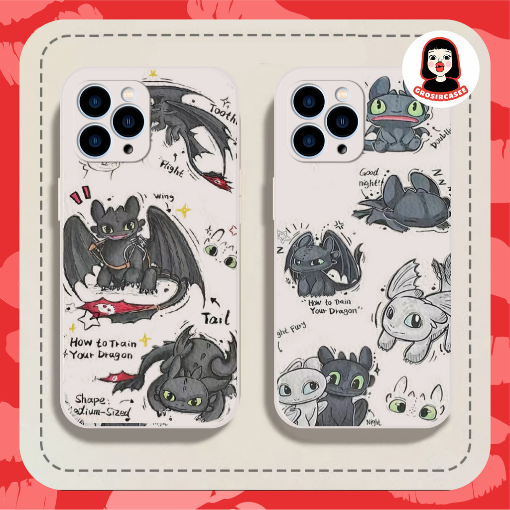 PRINTING LENS PROTECTOR DRAGON TOOTHLESS case redmi note 13 pro 4g 5g 13x 12 7 8 pro 9 4g 13c mi 11t