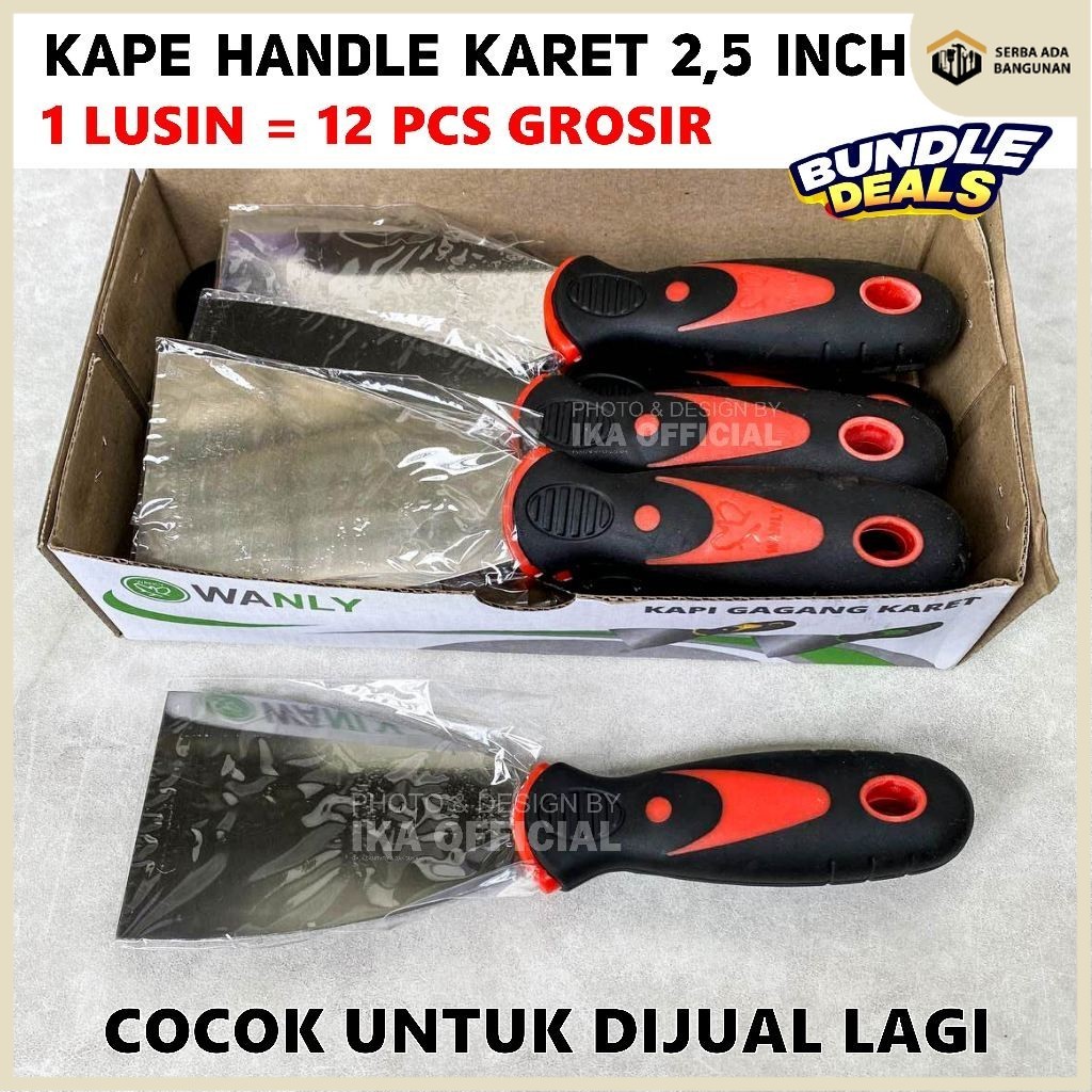 SAB Grosir 1 Box = 12 Pcs / Kape Gagang fiber 21/2" scraper kapi gagang karet fiber 2 1/2 inch serba