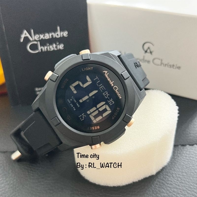 Jam Pria Alexandre Christie AC9371 Digital Karet