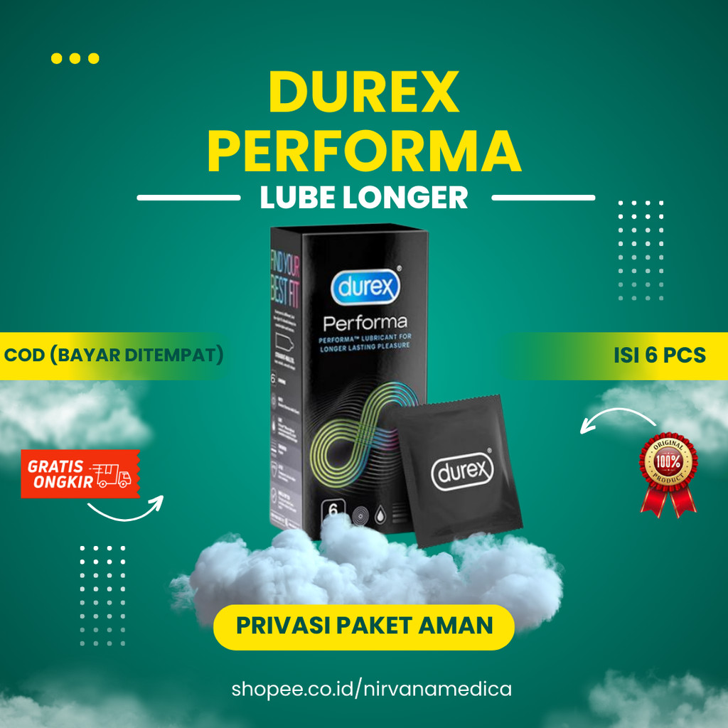 Durex Performa 6s - Kondom Aman Extra Tahan Lama Pria Lube Longer