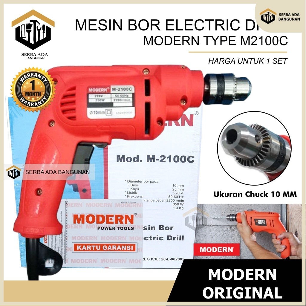 SAB Modern M-2100C / Modern m2100c / Mesin Bor Modern M 2100 C / Mesin Bor 10mm Modern M2100C