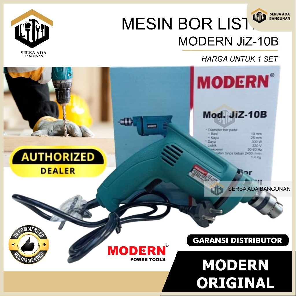 SAB Mesin bor modern asli Jiz-10B / electri drill kualitas bagus komplit / Mesin Bor Modern JIZ 10 B