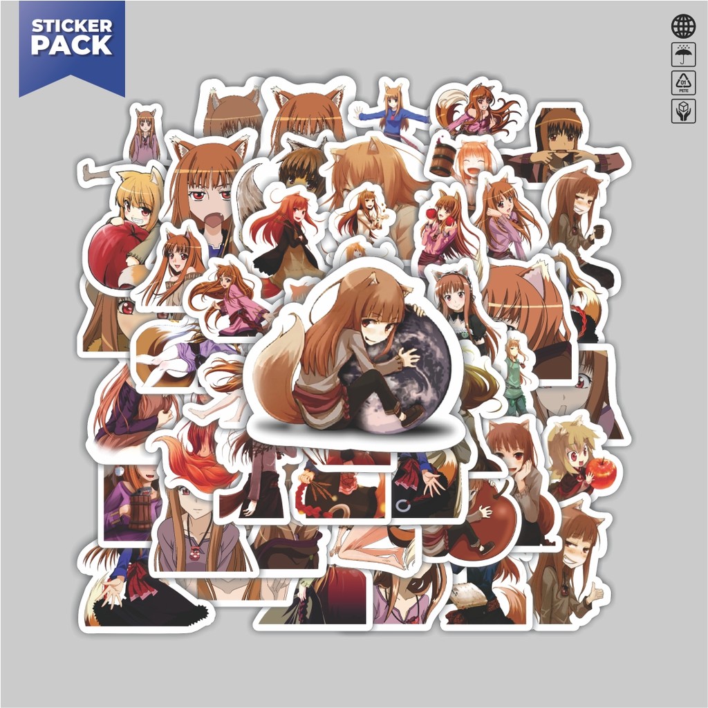 

[100PCS]Stiker Pack Stiker Anime Series Spice And Wolf Karakter Mix Aesthetic Vinyl Anti Air Dekorasi Sticker Laptop Buku Journal Koper Helm Casing HP Gitar Helm Skateboard