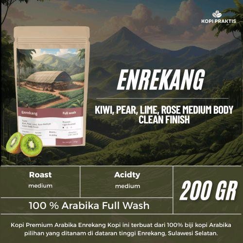

ROASTED BEANS ARABIKA FULL WASH ENREKANG 200 GR | BIJI KOPI SANGRAI | Coffee - GILING HALUS