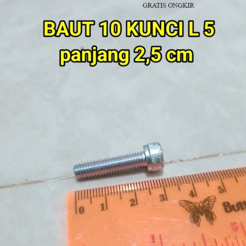 1pc BAUT 10 KUNCI L5 ORIGINAL PANJANG 2,5 new