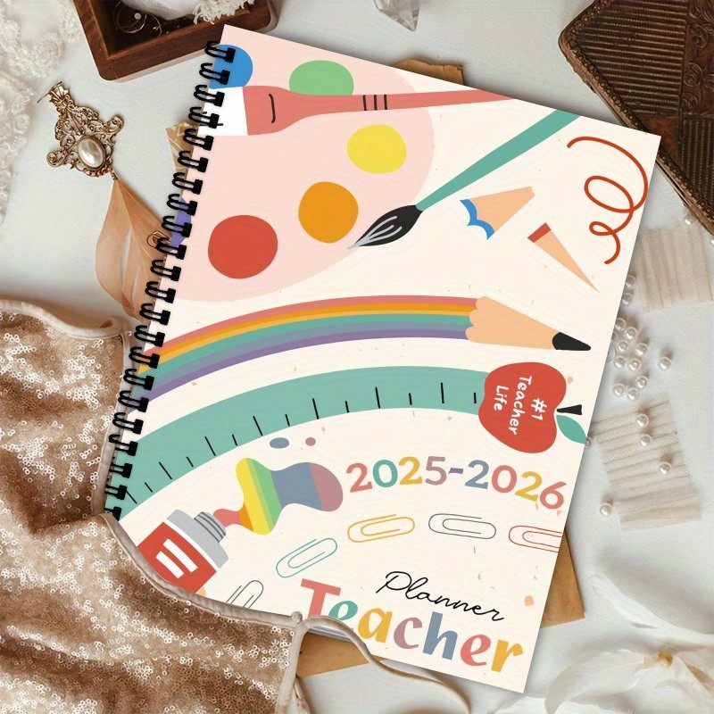 

2025-2026 A5 Teacher Planning Book, easy to organize your tasks, improve efficiency, course planning, arrangement