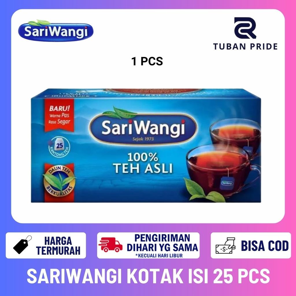 

Tubanpride Teh Sariwangi isi 25 kantong teh hitam celup sari wangi
