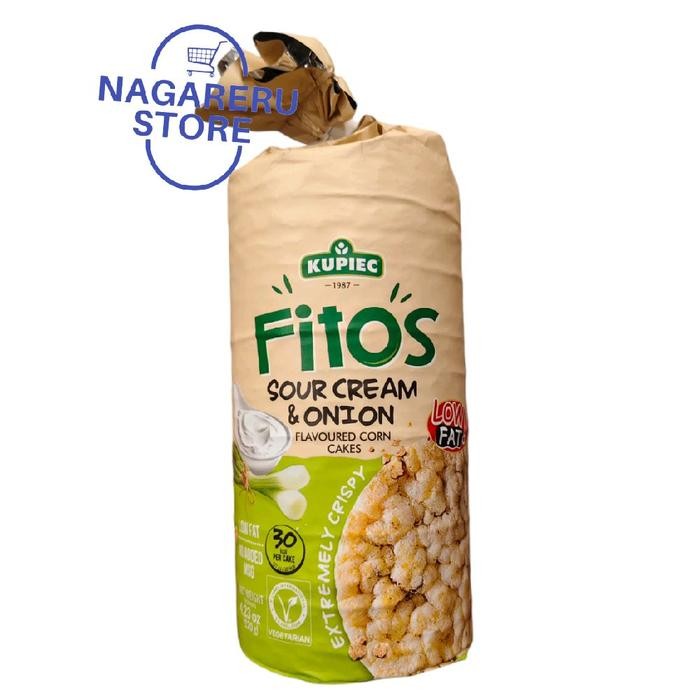 

Kupiec fitos sour cream and onion flavoured corn cakes low fat 120gr