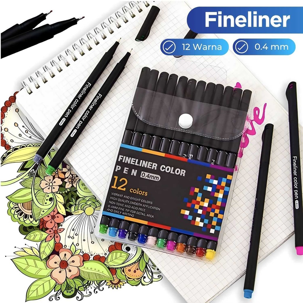 

Tlevino Pena Warna Drawing Pen Fine Point Art Watercolor 0.4mm - TV4 [ FIFAA ]